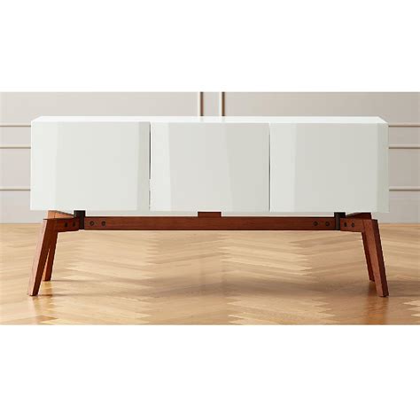 steel credenza cabinet|alba small white lacquer credenza.